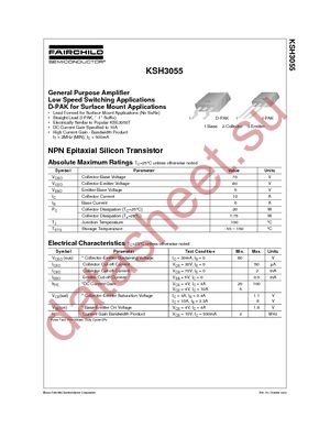 KSH3055TF datasheet  